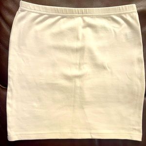 White mini skirt